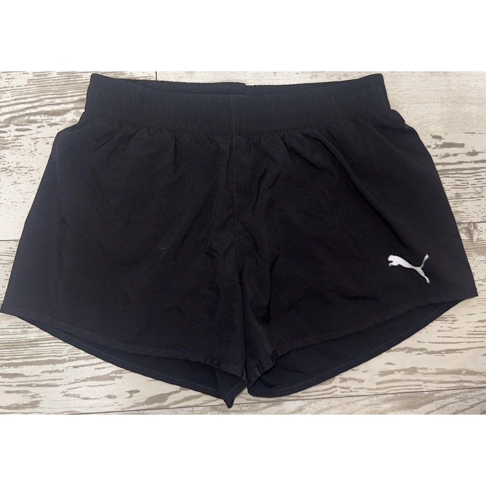 PUMA Shorts Womens Small Black Running 2.5 Inseam Lightweight Athletic